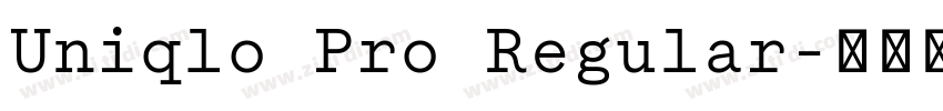 Uniqlo Pro Regular字体转换